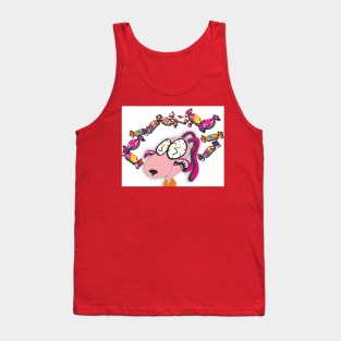 Crazy Rabbit and Candies Tank Top